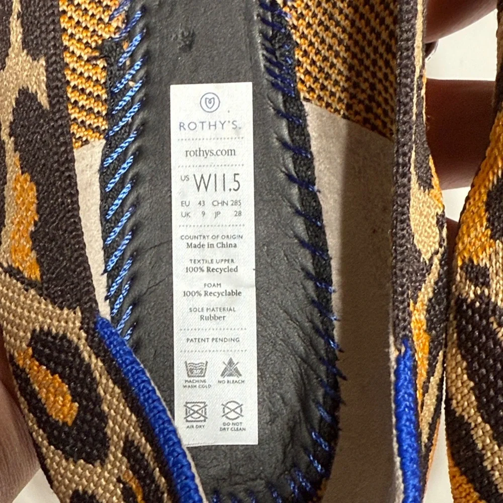 Rothy’s The Point Big Cat Leopard Print Flats - Picture 12 of 17